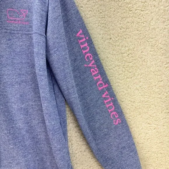 Vineyard Vines Sweater Pullover Cowl Neck Long Sleeve Womens Medium Purple Logo - Picture 5 of 12
